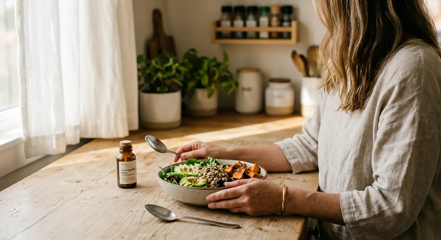 The Menopause Diet Plan: Adaptogens for Sustainable Weight Loss — science-backed guidance on weight gain after 40 for women in menopause