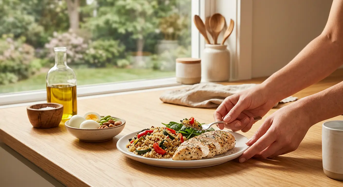 Optimal Protein Per Meal for Muscle Synthesis After 45 — science-backed guidance on strength, muscle & body composition for women in menopause