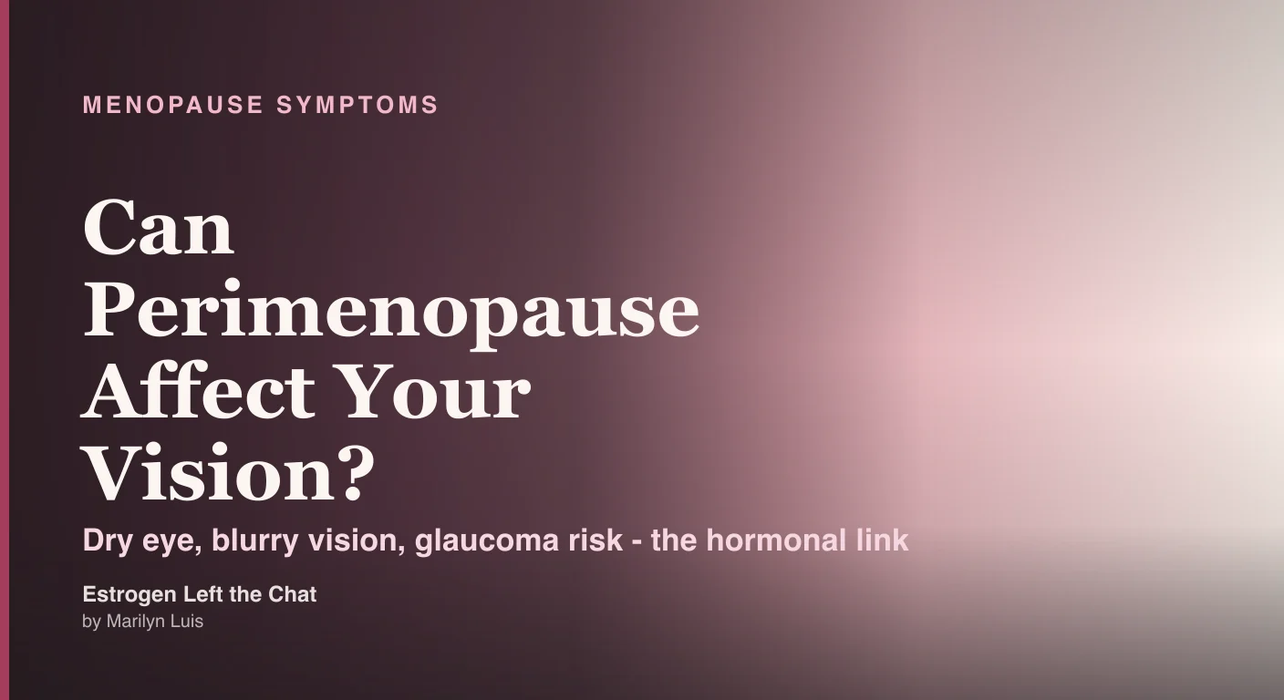 Close-up of a woman's eye with soft natural light, representing vision changes and dry eye during perimenopause