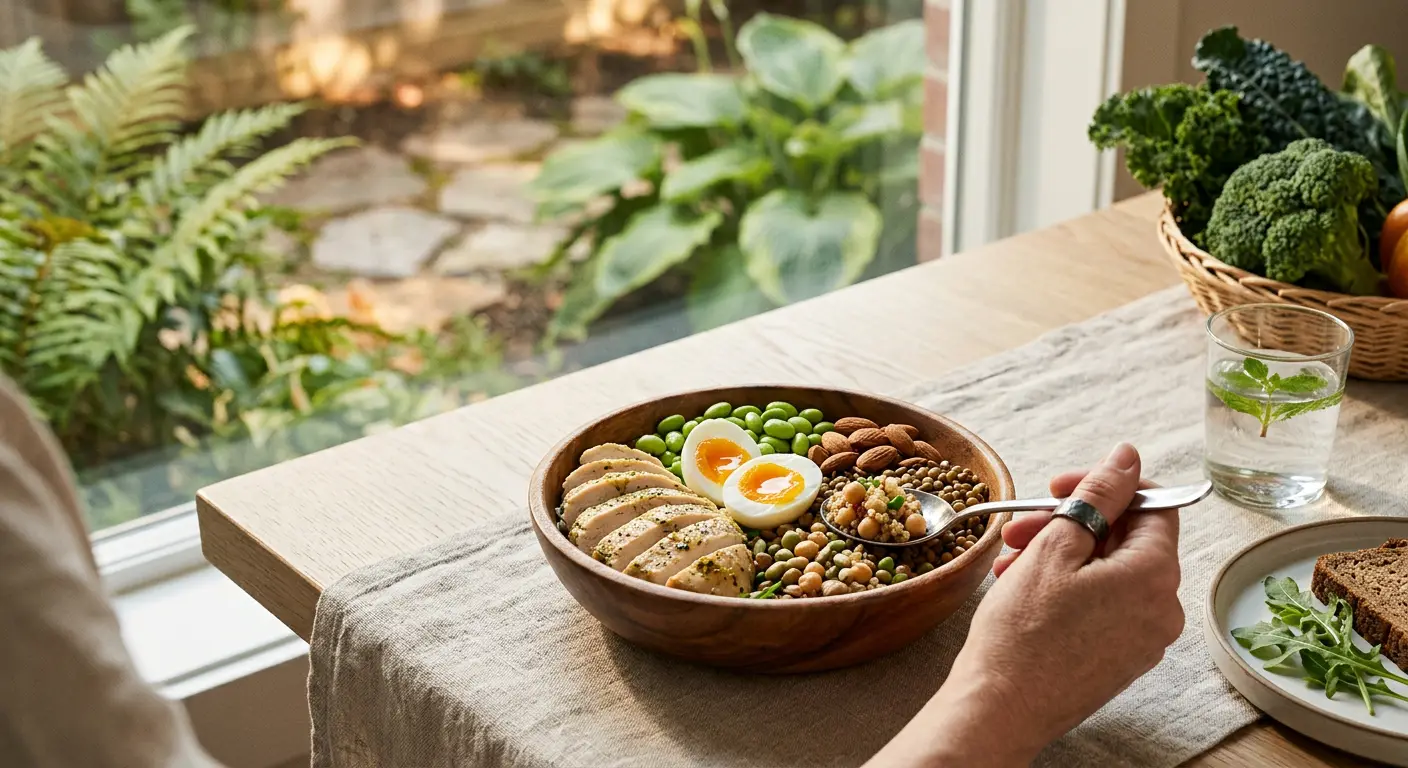 Why More Protein in Menopause Is Non-Negotiable: The Science — science-backed guidance on menopause nutrition for women in menopause