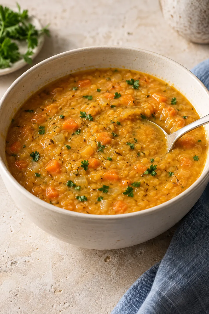 Red Lentil Soup with Lemon