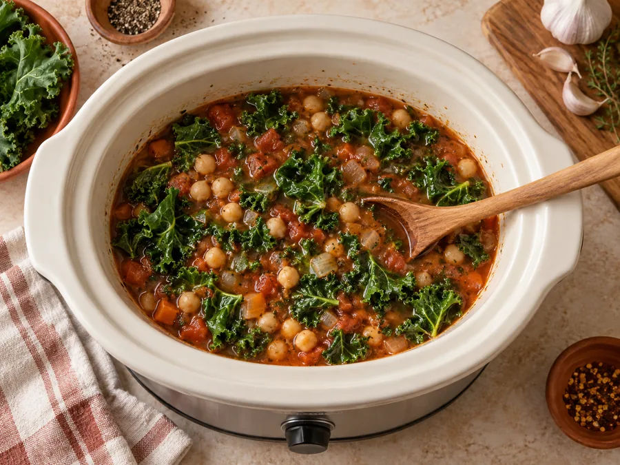 Tuscan Chickpea and Kale Soup: Stir in the kale