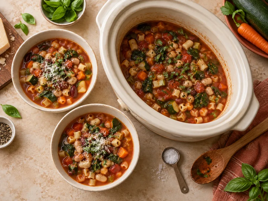 Small-Batch Mediterranean Minestrone: Stir in the measured salt
