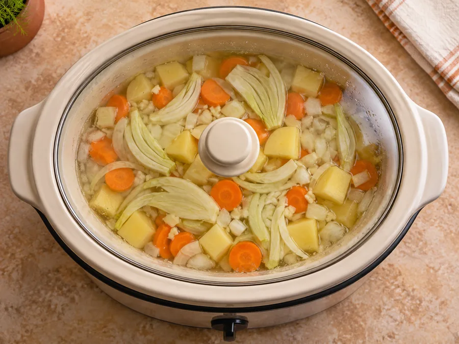 Lemony Fish and Vegetable Soup: Combine potato