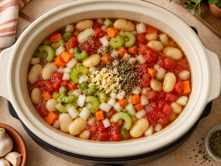 Tomato-Braised Gigantes-Style Beans: Put carrot